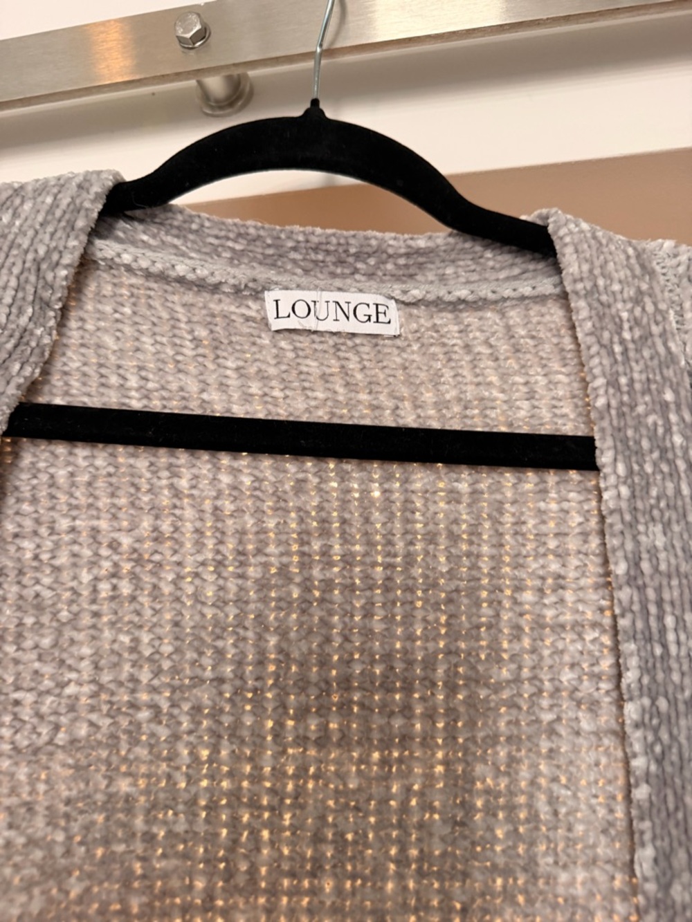 Lounge Underwear Long Ultra Comfort Chenille Cardigan - Picture 4 of 4
